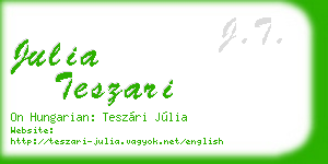 julia teszari business card